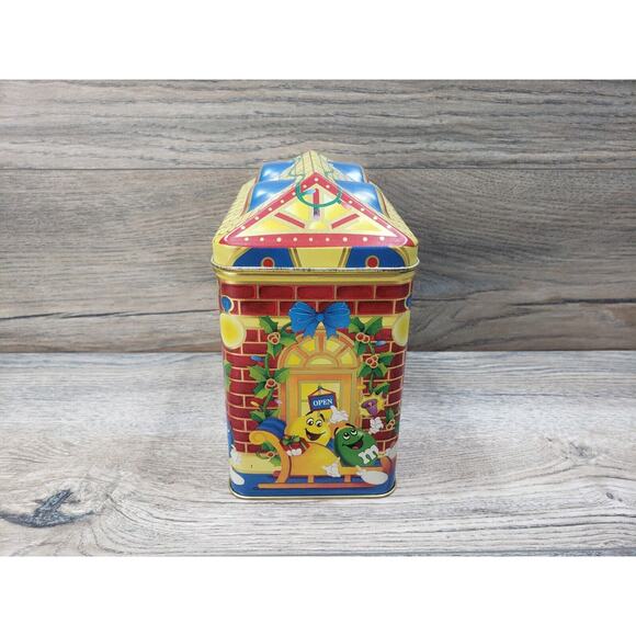 M&M's Limited Edition Christmas Village Candy Toy Shop Collectors Tin 1996 Empty - Picture 2 of 7